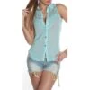 Ärmellose Chiffon Bluse Mit Häkelspitze Transparent Mintgrün -Look Motto Verkäufe aermellose chiffon bluse mit haekelspitze transparent mintgruen