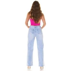 Bauchfreies Damen Träger Bustier-Top Mit Strasssteinen Pink -Look Motto Verkäufe bauchfreies damen traeger bustier top mit strasssteinen pink4