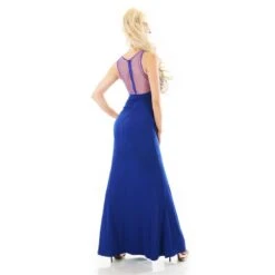 Bodenlanges Abendkleid Mit Ornamentalen Stickereien Royal Blau -Look Motto Verkäufe bodenlanges abendkleid mit ornamentalen stickereien royal blau3