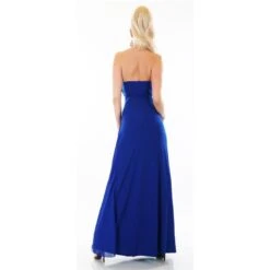 Bodenlanges Cocktail Abendkleid Mit Chiffon-Schleier Royal Blau -Look Motto Verkäufe bodenlanges cocktail abendkleid mit chiffon schleier royal blau5