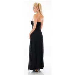 Bodenlanges Cocktail Abendkleid Mit Chiffon-Schleier Schwarz 11 Bodenlanges Cocktail Abendkleid Mit Chiffon-Schleier Schwarz -Look Motto Verkäufe bodenlanges cocktail abendkleid mit chiffon schleier schwarz4