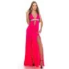 Bodenlanges Glamour Abendkleid Mit Sexy Ausschnitt Neon Pink 2 Bodenlanges Glamour Abendkleid Mit Sexy Ausschnitt Neon Pink -Look Motto Verkäufe bodenlanges glamour abendkleid mit sexy ausschnitt neon pink