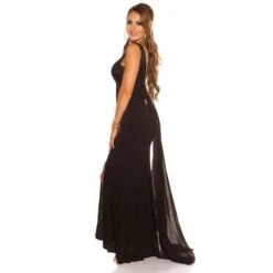 Bodenlanges Red Carpet-Look Abendkleid Mit Schleppe Schwarz 13 Bodenlanges Red Carpet-Look Abendkleid Mit Schleppe Schwarz -Look Motto Verkäufe bodenlanges red carpet look abendkleid mit schleppe schwarz5