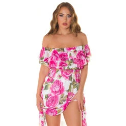 Damen Carmen-Kleid Mit Blumenmuster Inkl. Gürtel Pink 12 Damen Carmen-Kleid Mit Blumenmuster Inkl. Gürtel Pink -Look Motto Verkäufe damen carmen kleid mit blumenmuster inkl guertel pink3