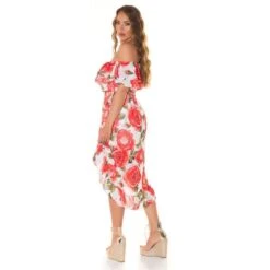 Damen Carmen-Kleid Mit Blumenmuster Inkl. Gürtel Rot 15 Damen Carmen-Kleid Mit Blumenmuster Inkl. Gürtel Rot -Look Motto Verkäufe damen carmen kleid mit blumenmuster inkl guertel rot6