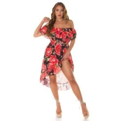 Damen Carmen-Kleid Mit Blumenmuster Inkl. Gürtel Schwarz 16 Damen Carmen-Kleid Mit Blumenmuster Inkl. Gürtel Schwarz -Look Motto Verkäufe damen carmen kleid mit blumenmuster inkl guertel schwarz7