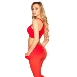 Damen Sport BH Gepolstert Stretch Sportswear Rot -Look Motto Verkäufe damen sport bh gepolstert stretch sportswear rot5