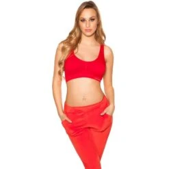 Damen Sport BH Gepolstert Stretch Sportswear Rot -Look Motto Verkäufe damen sport bh gepolstert stretch sportswear rot6