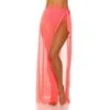 Damen Strand Wickelrock Lang Aus Chiffon Neon Coral -Look Motto Verkäufe damen strand wickelrock lang aus chiffon neon coral