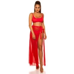 Damen Strand Wickelrock Lang Aus Chiffon Rot 12 Damen Strand Wickelrock Lang Aus Chiffon Rot -Look Motto Verkäufe damen strand wickelrock lang aus chiffon rot5