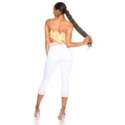 Damen Wasserfall Träger-Top Mit Blumenmuster Gelb -Look Motto Verkäufe damen wasserfall traeger top mit blumenmuster gelb6