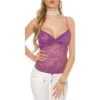 Edles Glamour Träger-Top Mit Glitzer Aus Spitze Lila -Look Motto Verkäufe edles glamour traeger top mit glitzer aus spitze lila