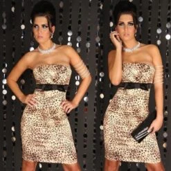 Edles Satin Bandeau Kleid Etuikleid Abendkleid Leopard-Optik 6 Edles Satin Bandeau Kleid Etuikleid Abendkleid Leopard-Optik -Look Motto Verkäufe edles satin bandeau kleid etuikleid abendkleid leopard optik2