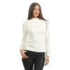 Elegante Damen Langarm-Bluse Mit Volants Und Perlen Weiß 1 Elegante Damen Langarm-Bluse Mit Volants Und Perlen Weiß -Look Motto Verkäufe elegante damen langarm bluse mit volants und perlen weiss