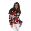 Elegante Langarm Bluse Mit Blumen Rüschen Und Spitze Schwarz 2 Elegante Langarm Bluse Mit Blumen Rüschen Und Spitze Schwarz -Look Motto Verkäufe elegante langarm bluse mit blumen rueschen und spitze schwarz