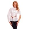 Elegante Langarm Bluse Mit Flechtgürtel Weiß 2 Elegante Langarm Bluse Mit Flechtgürtel Weiß -Look Motto Verkäufe elegante langarm bluse mit flechtguertel weiss
