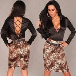 Elegante Langarm Satin Bluse Mit Schnürung Schwarz -Look Motto Verkäufe elegante langarm satin bluse mit schnuerung schwarz3