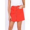 Eng Anliegender Damen Jeansrock Mit Knopfleiste Coral -Look Motto Verkäufe eng anliegender damen jeansrock mit knopfleiste coral