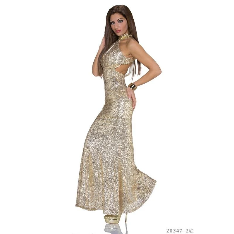 Exklusives Glamour Gala Abendkleid Mit Pailletten Gold 4 Exklusives Glamour Gala Abendkleid Mit Pailletten Gold – Bild 2
