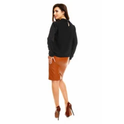 Festliche Damen Langarm Chiffon Bluse Mit Falten Schwarz -Look Motto Verkäufe festliche damen langarm chiffon bluse mit falten schwarz4