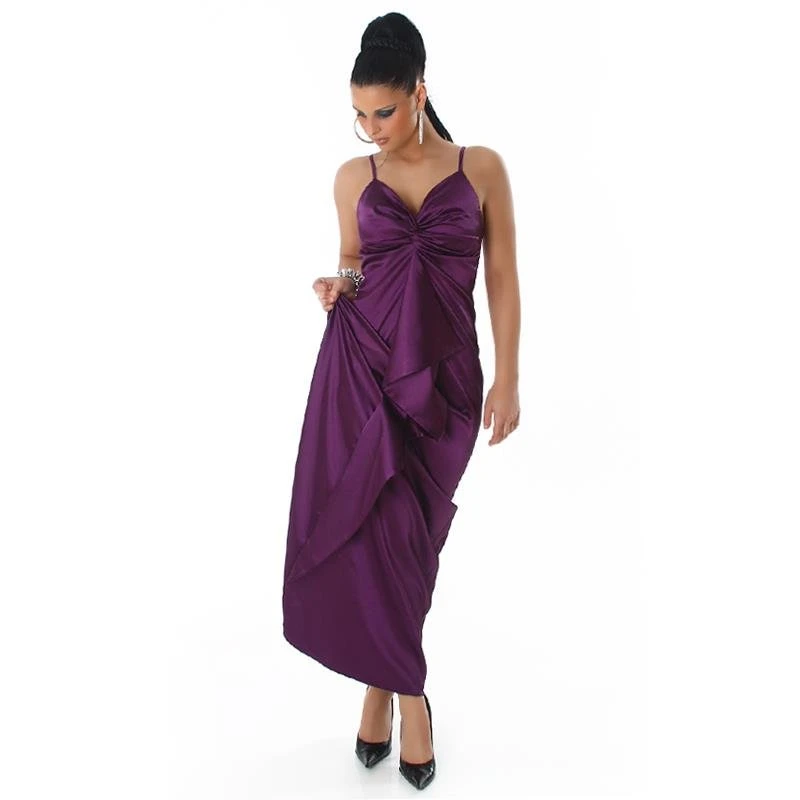 Glamouröses Gala Abendkleid Aus Edlem Satin Lila 7 Glamouröses Gala Abendkleid Aus Edlem Satin Lila – Bild 5