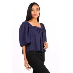 Halbtransparentes Damen Chiffon Shirt Halbarm Marine -Look Motto Verkäufe halbtransparentes damen chiffon shirt halbarm marine3