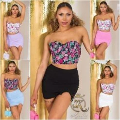 Kurzer Damen Basic Highwaist Minirock Mit Schlitz Babyblau -Look Motto Verkäufe kurzer damen basic highwaist minirock mit schlitz babyblau9