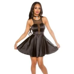 Kurzes Satin Abendkleid Mit Transparentem Dekolleté Schwarz 15 Kurzes Satin Abendkleid Mit Transparentem Dekolleté Schwarz -Look Motto Verkäufe kurzes satin abendkleid mit transparentem dekollete schwarz7