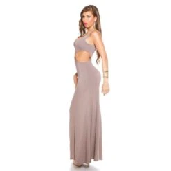 Langes Goddess-Look Maxi-Abendkleid Mit Cut-Outs Cappuccino -Look Motto Verkäufe langes goddess look maxi abendkleid mit cut outs cappuccino5