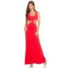 Langes Goddess-Look Maxi-Abendkleid Mit Cut-Outs Rot -Look Motto Verkäufe langes goddess look maxi abendkleid mit cut outs rot