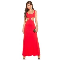 Langes Goddess-Look Maxi-Abendkleid Mit Cut-Outs Rot -Look Motto Verkäufe langes goddess look maxi abendkleid mit cut outs rot6