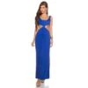 Langes Goddess-Look Maxi-Abendkleid Mit Cut-Outs Royal Blau -Look Motto Verkäufe langes goddess look maxi abendkleid mit cut outs royal blau