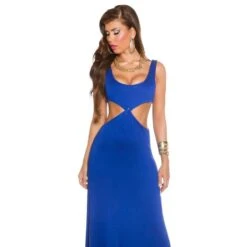 Langes Goddess-Look Maxi-Abendkleid Mit Cut-Outs Royal Blau -Look Motto Verkäufe langes goddess look maxi abendkleid mit cut outs royal blau5