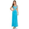 Langes Goddess-Look Maxi-Abendkleid Mit Cut-Outs Türkis -Look Motto Verkäufe langes goddess look maxi abendkleid mit cut outs tuerkis