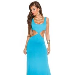 Langes Goddess-Look Maxi-Abendkleid Mit Cut-Outs Türkis -Look Motto Verkäufe langes goddess look maxi abendkleid mit cut outs tuerkis4