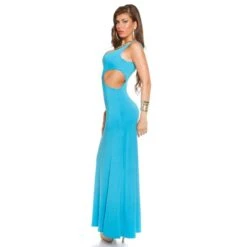 Langes Goddess-Look Maxi-Abendkleid Mit Cut-Outs Türkis -Look Motto Verkäufe langes goddess look maxi abendkleid mit cut outs tuerkis6