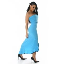Sexy Bandeau Latino-Kleid Tanzkleid Salsa Türkis/Schwarz -Look Motto Verkäufe sexy bandeau latino kleid tanzkleid salsa tuerkis schwarz3