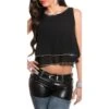 Sexy Bauchfreies Chiffon Crop Top Mit Strass Schwarz 1 Sexy Bauchfreies Chiffon Crop Top Mit Strass Schwarz -Look Motto Verkäufe sexy bauchfreies chiffon crop top mit strass schwarz