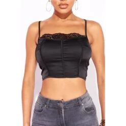 Sexy Bauchfreies Damen Bustier-Top Mit Spitze Schwarz 12 Sexy Bauchfreies Damen Bustier-Top Mit Spitze Schwarz -Look Motto Verkäufe sexy bauchfreies damen bustier top mit spitze schwarz7
