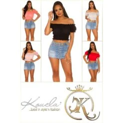 Sexy Bauchfreies Latina-Style Carmen-Top Mit Rüschen Altrosa -Look Motto Verkäufe sexy bauchfreies latina style carmen top mit rueschen altrosa7