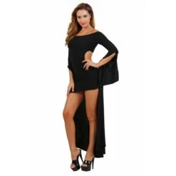 Sexy Carmen Cocktailkleid Tanzkleid Latino Salsa Schwarz