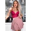 Sexy Damen A-Linien Falten-Minirock Mauve -Look Motto Verkäufe sexy damen a linien falten minirock mauve