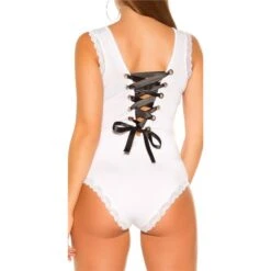 Sexy Damen Body-Top Mit Schnürung Am Rücken Weiß 12 Sexy Damen Body-Top Mit Schnürung Am Rücken Weiß -Look Motto Verkäufe sexy damen body top mit schnuerung am ruecken weiss2