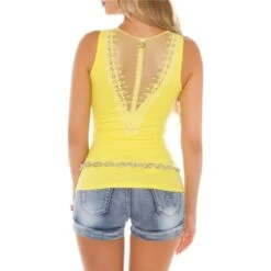 Sexy Damen Feinripp Tanktop Mit Knopfleiste Vorne Gelb 11 Sexy Damen Feinripp Tanktop Mit Knopfleiste Vorne Gelb -Look Motto Verkäufe sexy damen feinripp tanktop mit knopfleiste vorne gelb5