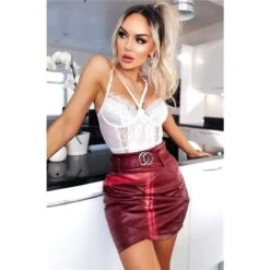 Sexy Damen Minirock Aus Kunstleder Mit Gürtel Bordeaux 6 Sexy Damen Minirock Aus Kunstleder Mit Gürtel Bordeaux -Look Motto Verkäufe sexy damen minirock aus kunstleder mit guertel bordeaux2