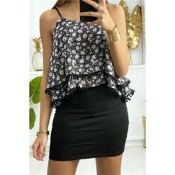 Sexy Damen Minirock Mit Ziernähten Und Zipper Schwarz