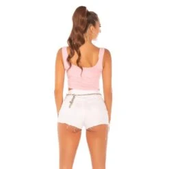 Look Motto Verkäufe -Look Motto Verkäufe sexy damen sommer basic crop tanktop rosa2