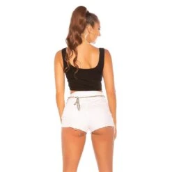 Look Motto Verkäufe -Look Motto Verkäufe sexy damen sommer basic crop tanktop schwarz2