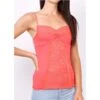 Sexy Damen Spaghettiträger-Top Mit Spitze Coral 1 Sexy Damen Spaghettiträger-Top Mit Spitze Coral -Look Motto Verkäufe sexy damen spaghettitraeger top mit spitze coral