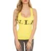 Sexy Damen Tanktop Mit Aufschrift "VIP" Und Strass Gelb -Look Motto Verkäufe sexy damen tanktop mit aufschrift vip und strass gelb
